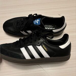 Black adidas sambas